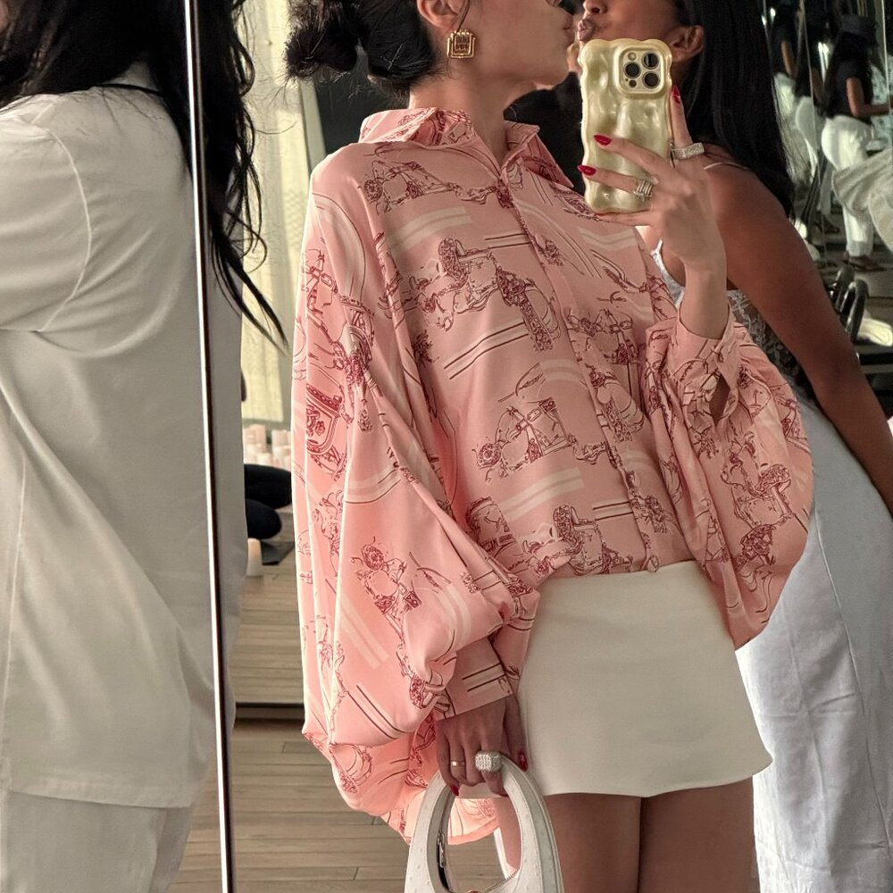 beulahstyle - pink stain shirt ONESIZE